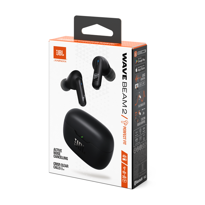 JBL Wave Beam 2 - Black - True Wireless Noise Cancelling Earbuds - Detailshot 15 image number null